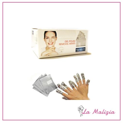 Premium gel polish removal wraps 100 pezzi