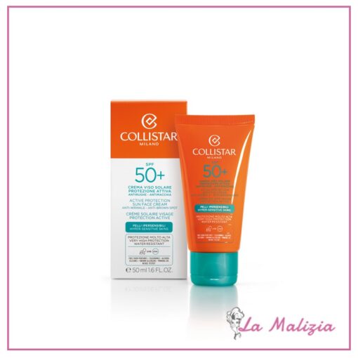 Collistar Solari Crema Viso Solare Protezione Attiva spf 50+ 50 ml