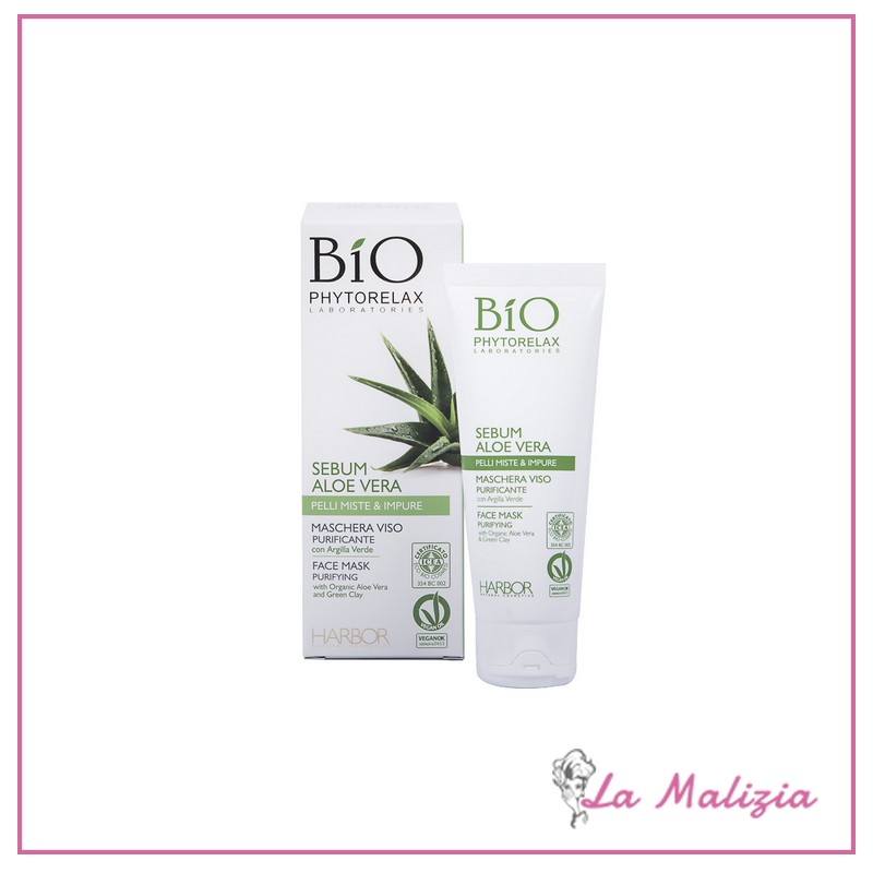 Phytorelax Bio Sebum Aloe Vera maschera viso purificante 75 ml