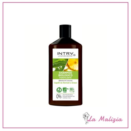 Intra Shampoo Biologico Purificante Capelli da Normali a Grassi 250 ml