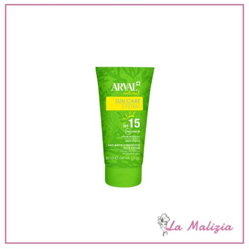 Arval Natural Sun Care System crema protettiva antirughe viso spf 15 50 ml