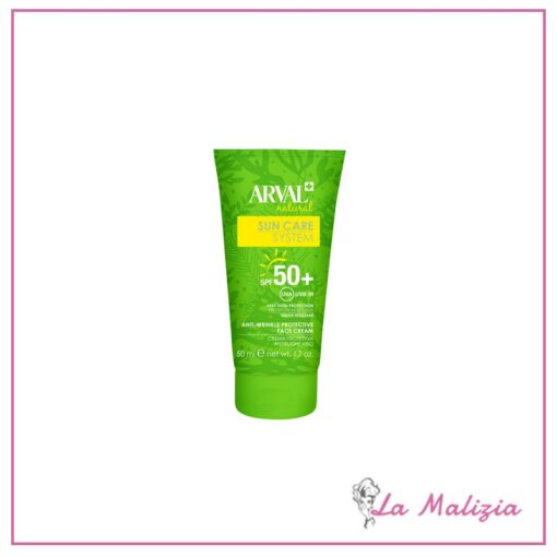 Arval Natural Sun Care System crema prottetiva antirughe viso spf 50+ 50 ml