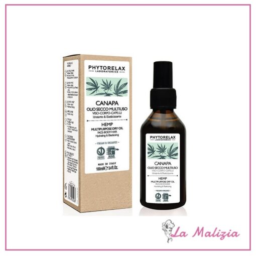 Phytorelax Canapa olio secco multiuso viso&corpo&capelli 100 ml