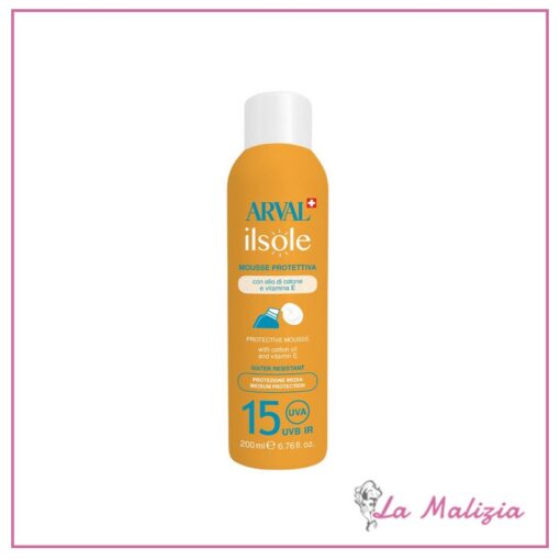 Arval Il Sole Mousse Protettiva SPF 15 Bombola 200 ml