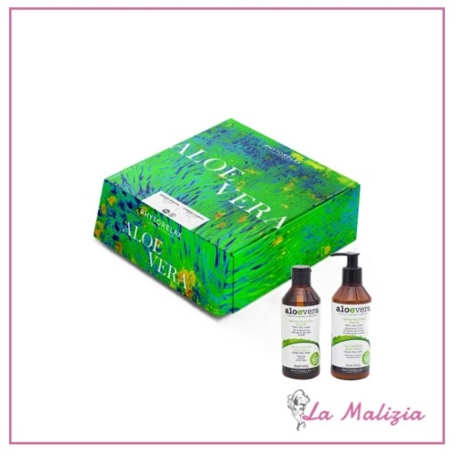 Phytorelax cofanetto Aloe Vera bagno multiuso 250 ml+crema multiuso 250 ml